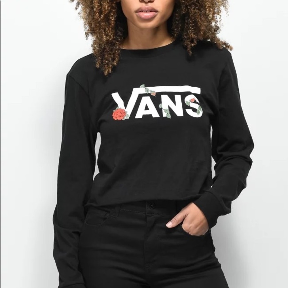 VANS LONG SLEEVE CROPPED TEE